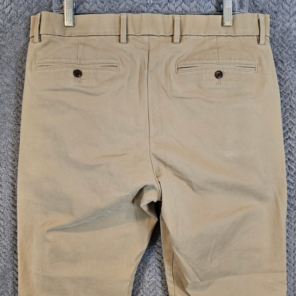 Gap Mens Straight Fit Chinos Khaki Tan Cotton Stretch Pants 34x30 1166 - Picture 6 of 9